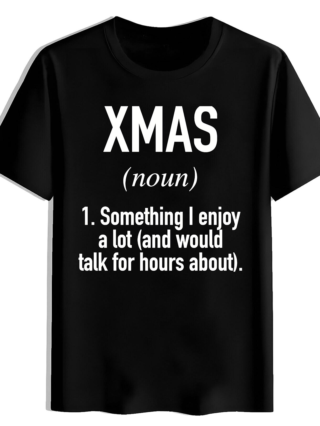 T-shirt A Black Background with White Text Print M