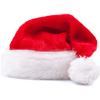 Plush Christmas Hat for Adult Kids Thickened Warm Santa Claus Red Xmas Hats Cap Merry Christmas New Year Party Decoration