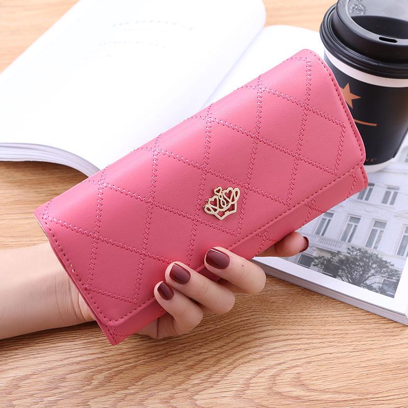Diamond Pattern PU Leather Women's Wallet - Short Style for Ladies & Students - Aristocratic Design 2024 New