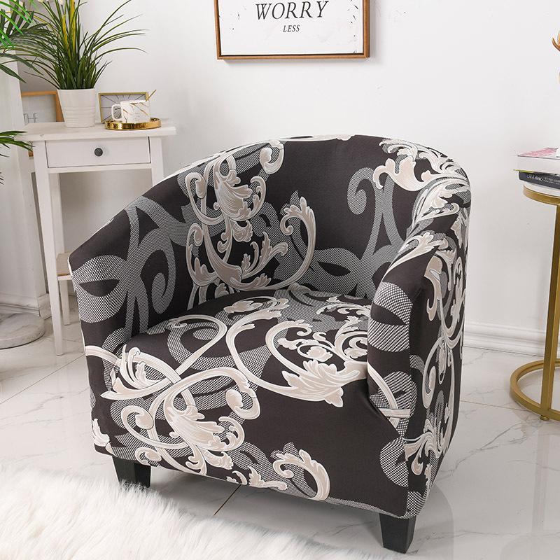 Nordic Floral Printed Single Sofa Chair Slipcovers Armchair Home Decoration Elastic Spandex For Living Room Sofa Cover