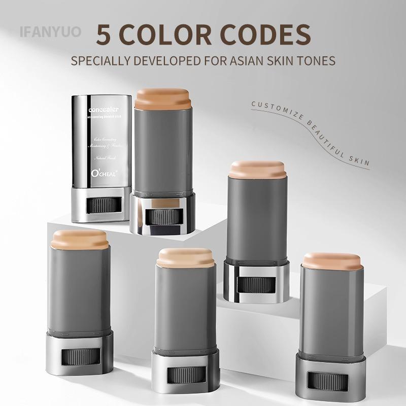 Mattes Foundation Creme-Stick Wasserdicht Langanhaltend Ölkontrolle Abdecken Akne Base Geschmeidiges Make-up Feuchtigkeitsspendend Aufhellend Concealer Lippenbasis