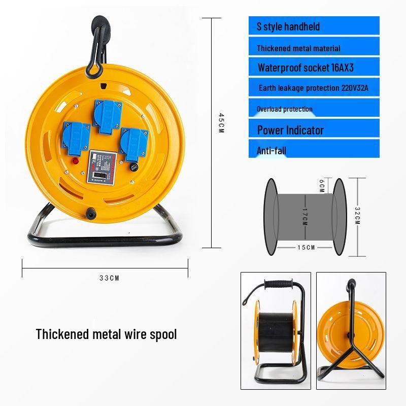 Portable Movable Cable Reel Winder and Roller Spool
