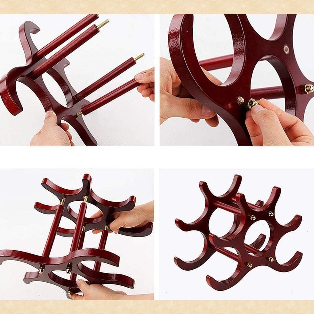 Anberotta Wooden Wine Rack, Wine Holder, Storage, Wine and Champagne Bottle Storage, Wood Case, Stand, Interior Decor, N-W085