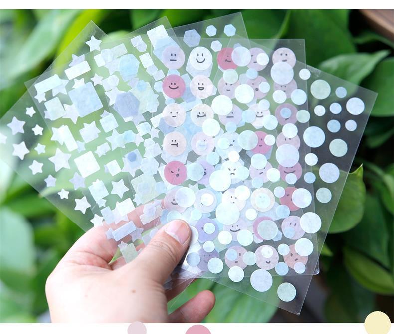 Office School Supplies Practical Geometry and Paper Irregular Stationery Cup Phone Universal Kawai Student Stickers Gift Lovely