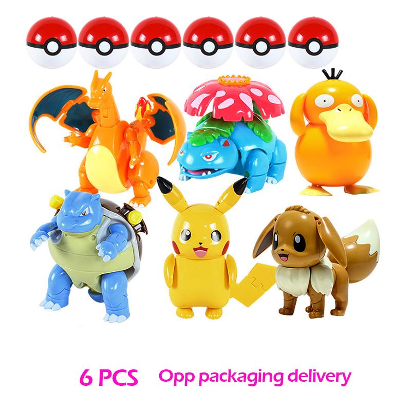 18 Style Pokemon Figures Playthings Elf Monsters Ball Figure Pikachu Gengar Pokeball Dragonite Snorlax Pokeball Action Figures Gift