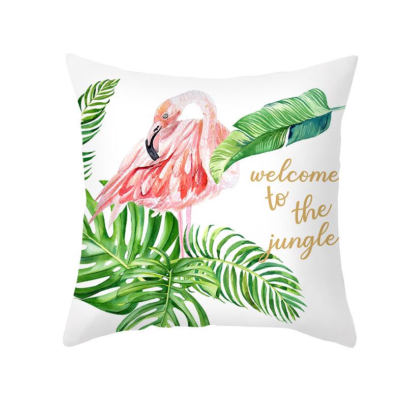 Ins Summer Green Plant Pillow Cover New Watercolor Pineapple Sofa Cushion Cover Home Supplies Pillow