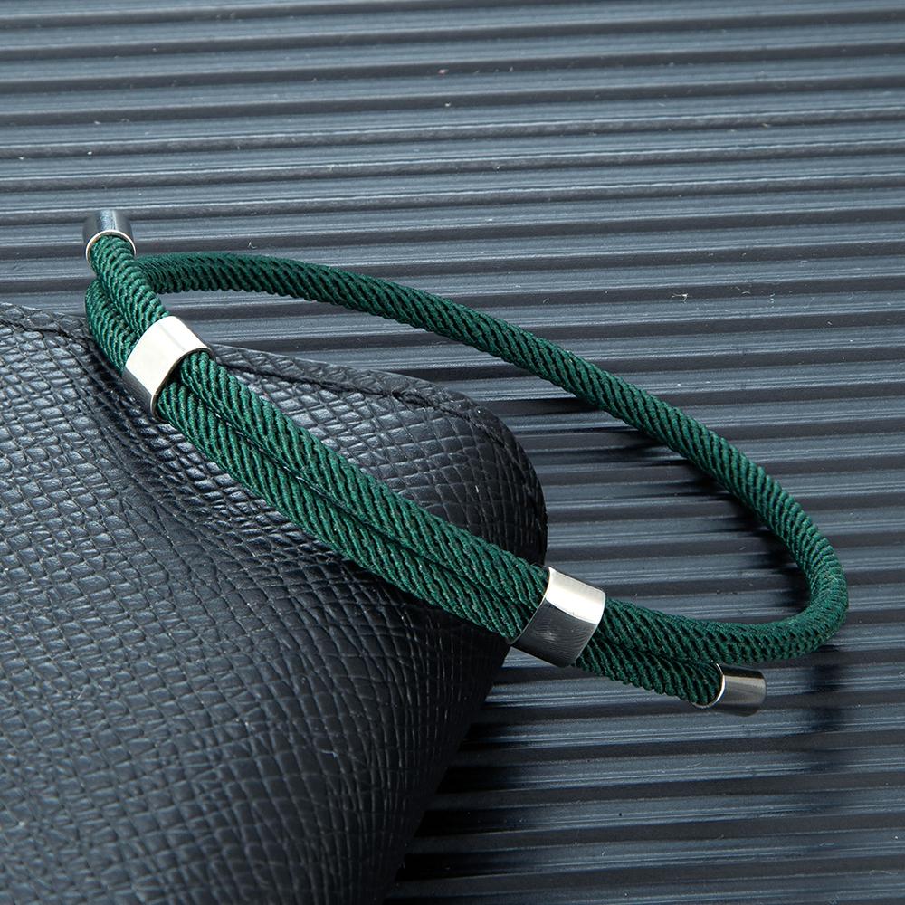 Simple Men Women Bracelet 3mm Durable Marine Rope With Polished Steel Closure Jewelry Summer Beach Gifts