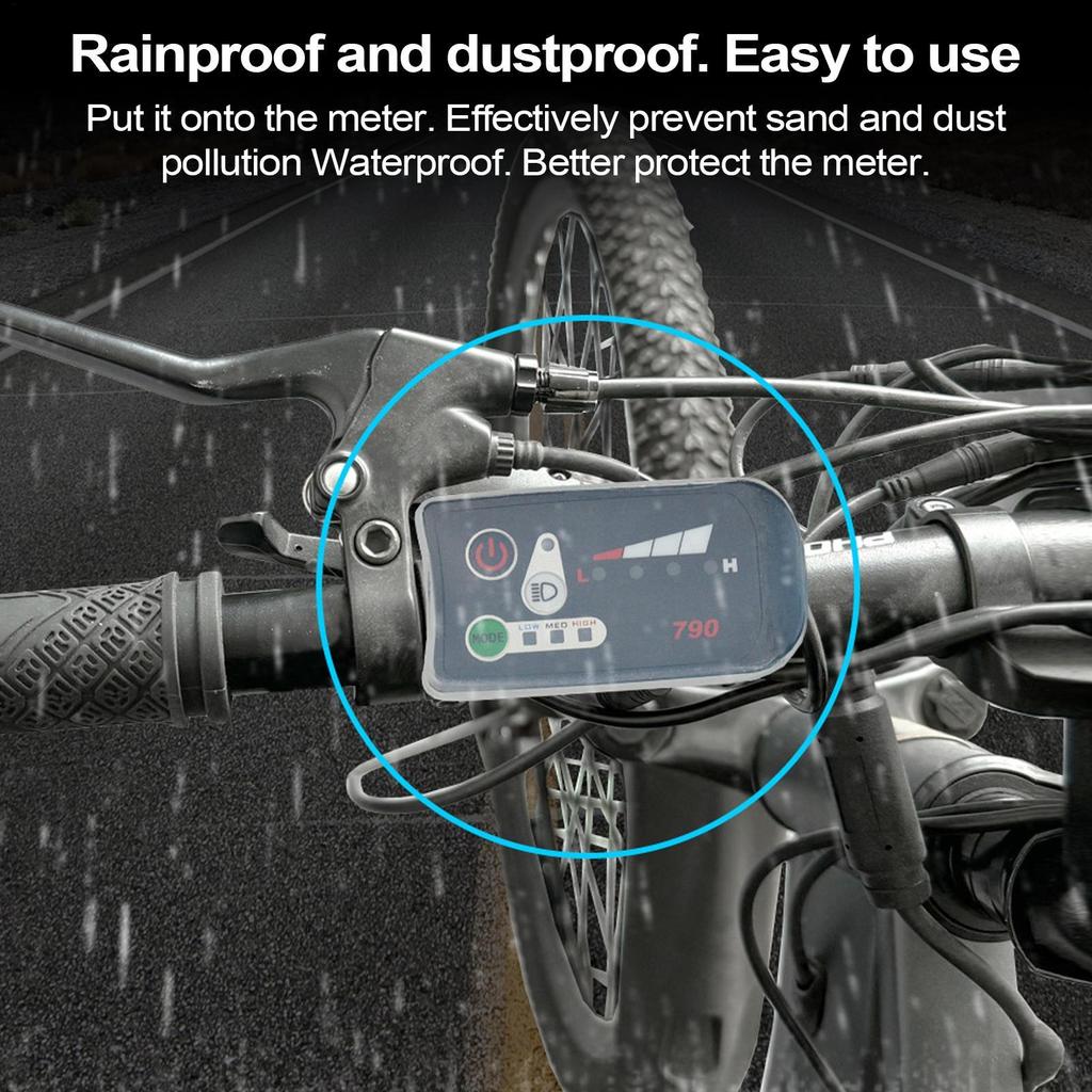 Silicone Electric Bike Monitor Cover Dustproof Protective Shield for E Bike Speedometer Display Screen Cycling Accessories
