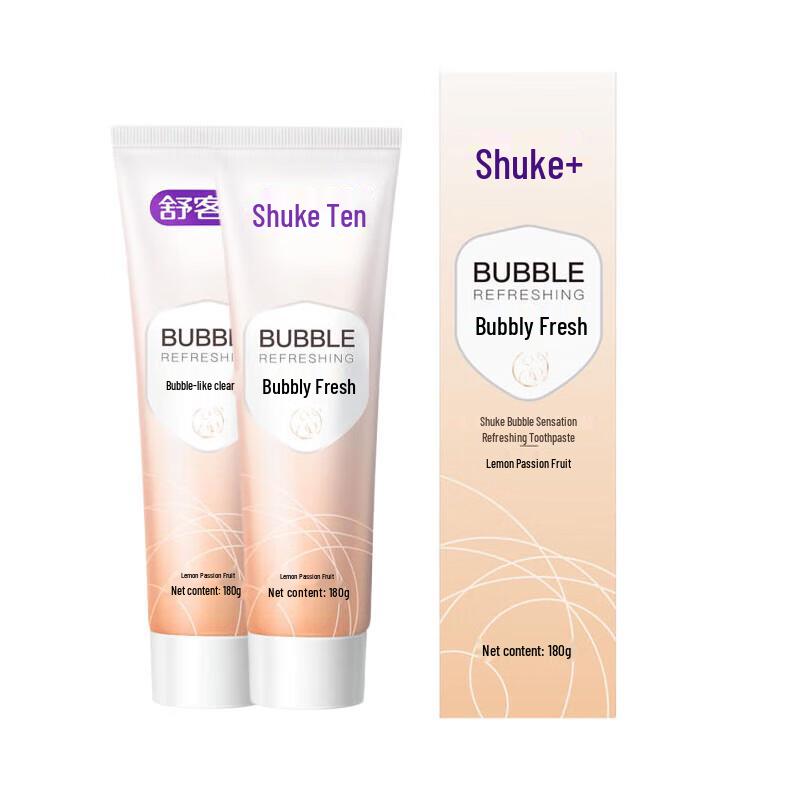 Shuke Foaming Fresh Breath Toothpaste - Lemon Passion Fruit Duo