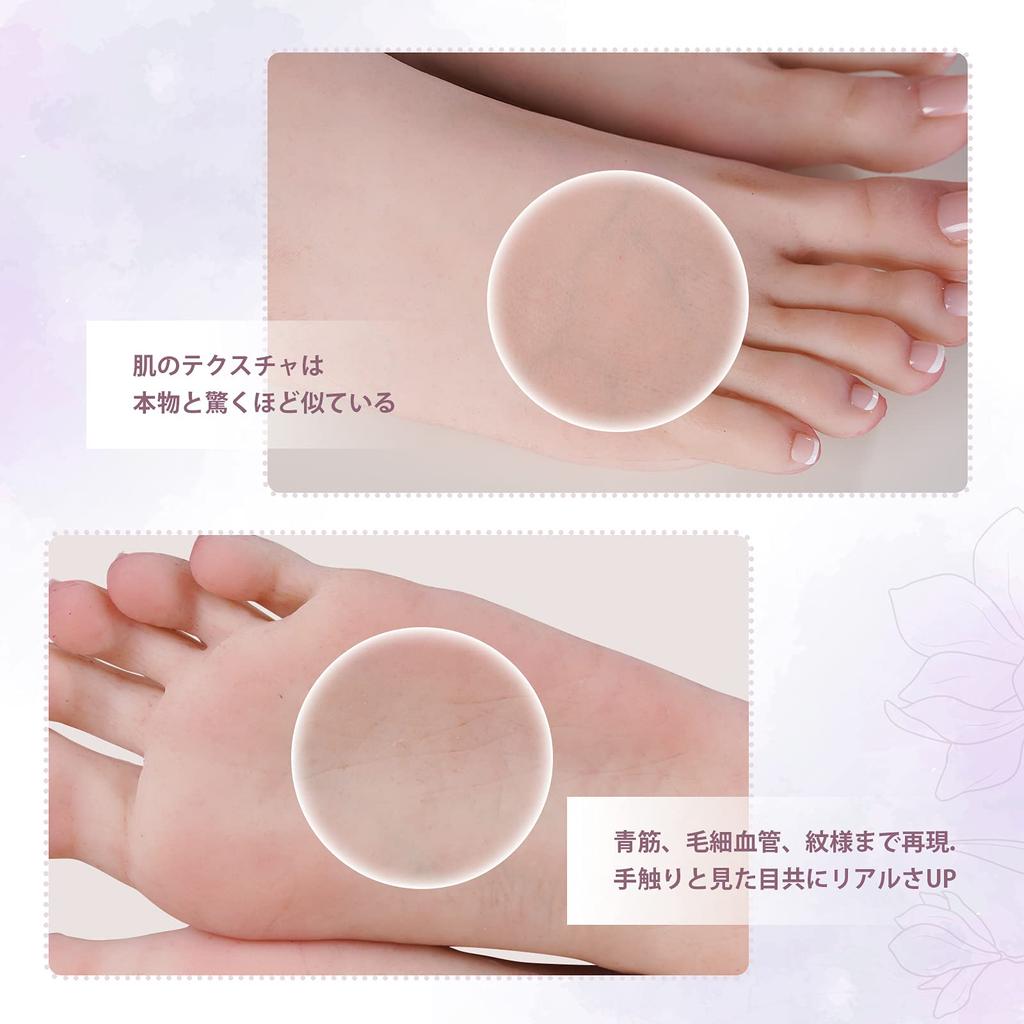 Cyomi Foot Silicone Short Female Foot Foot Foot Art Natural Jewelry Nail 22cm Left Ivory White Model, Foot, Model, Mannequin, Torso, Model, Look,
