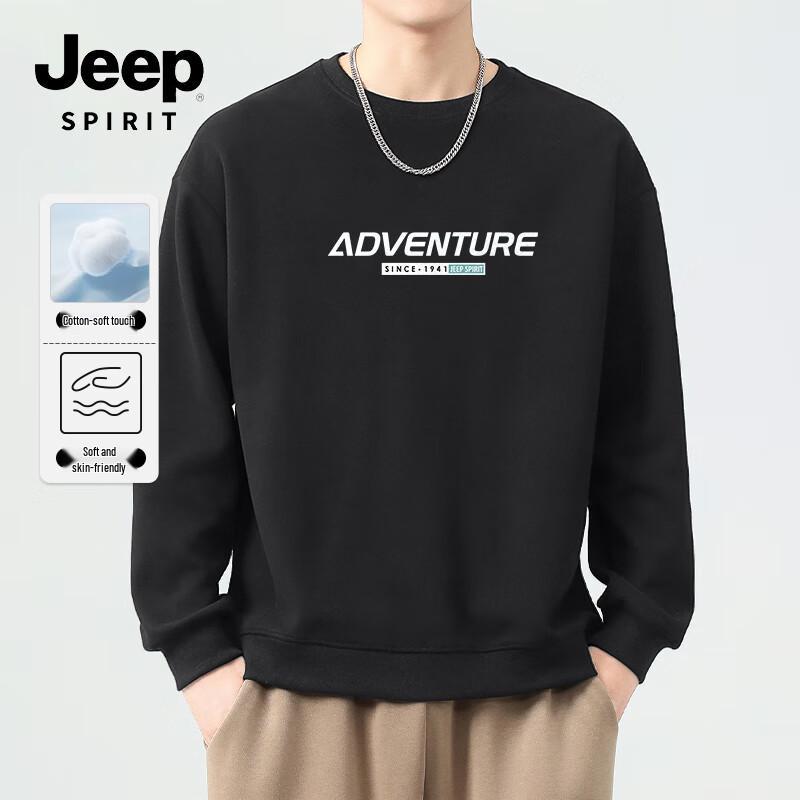 

JEEP SPIRIT Men s Loose Fit Heavyweight Pullover Sweatshirt 2XL