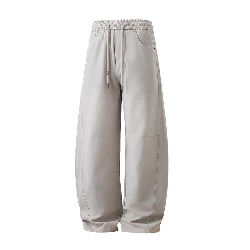 American solid color heavy casual pants men's spring and autumn new versatile popular popular straight loose pants
