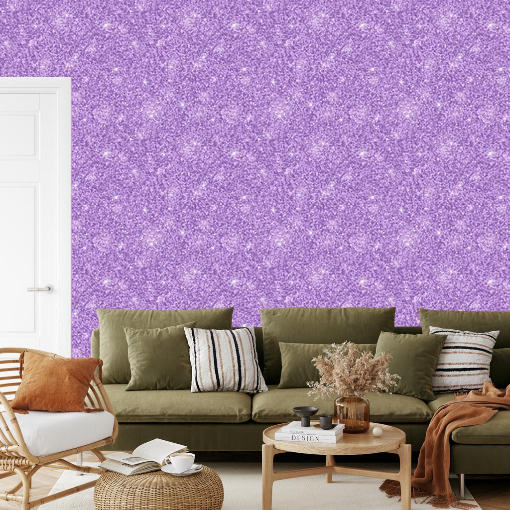 Lavender and purple glitter wallpaper for living room and bedroom 50x1000