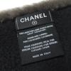 Chanel Shawl COCO Mark Logo Design Tippet Gray Mouton Women 20B AA7074 Used