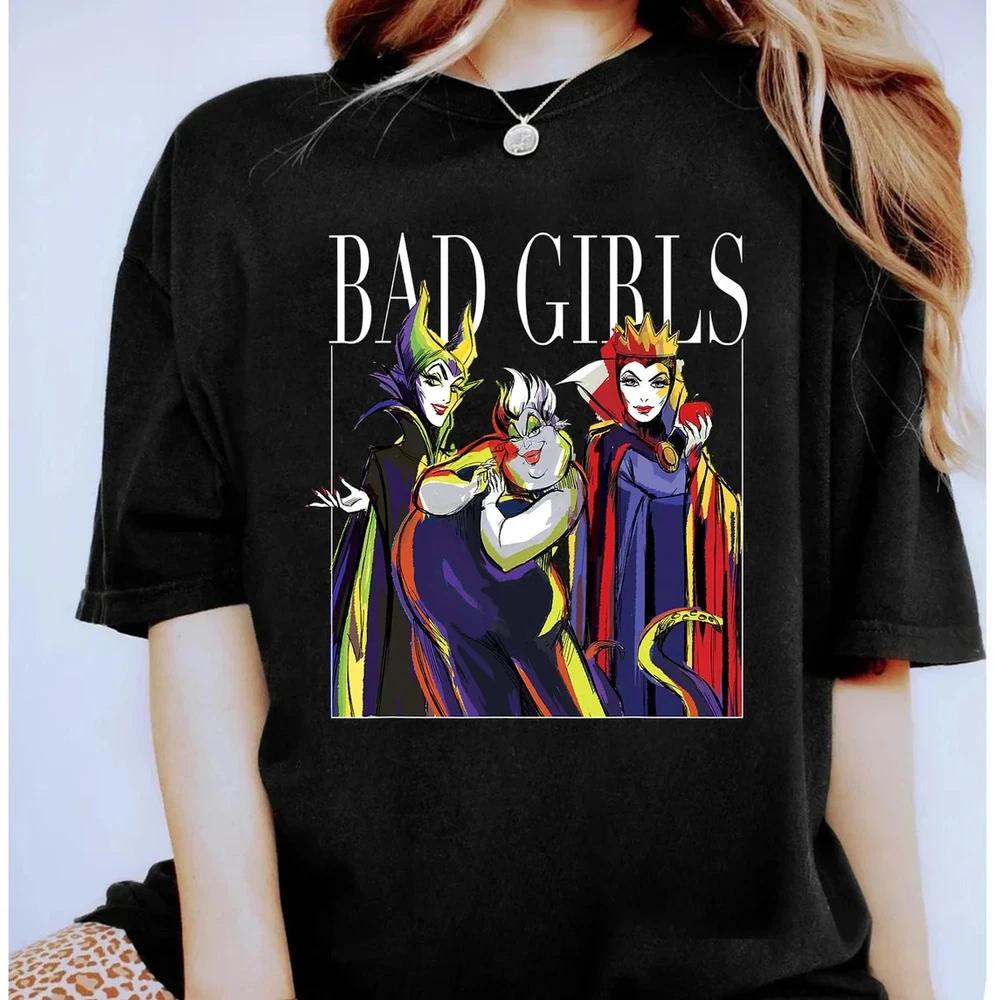 Villains Bad Girls Group Shot Painted Cute T Shirt Unisex 2 S