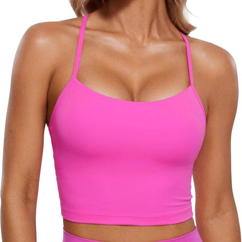 

Red Brand Butter Series Sport Waistcoat for Women Female Wireless Thin Pilates Training Workout Underwear Inner Top UK14 Rose Red