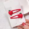3D Strawberry Hair Clips Non-Slip Cartoon Fruit Clip Fruit Resin Side Clips Sweet Barrette Accessories Ponytail Holder