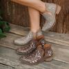 Rutschfeste Damenschuhe - Neuer Stil, Retro Spitze, Dicker Absatz, Kurze Stiefel