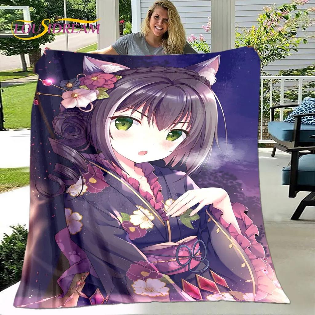 Puella magi madoka magica Kreslená měkká plyšová přikrývka, flanelová přikrývka přikrývka do obývacího pokoje Ložnice Pohovka Pohovka Piknikový povlak