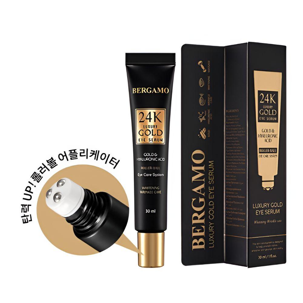 Bergamo 24K Luxury Gold Eye Serum Anti-Aging Firming Hydrating Eye Care 30ml