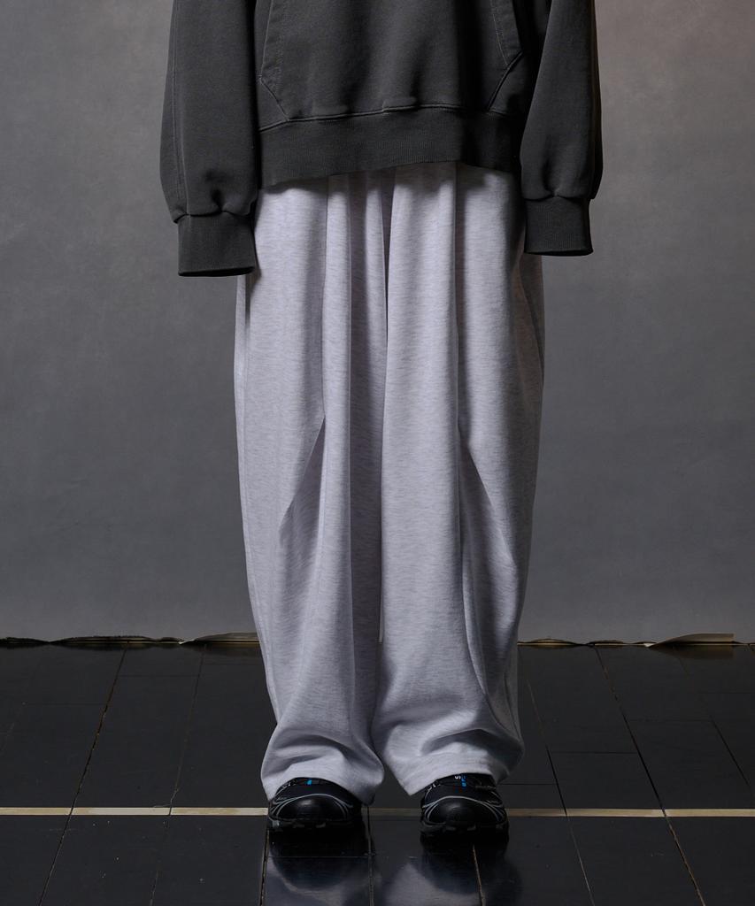 Peideomeonteu [Select Summer, All-Season, Or Brushed Fabric] Wave-Tuck Balloon Wide Pants (Type B)