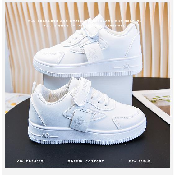 Dětské bílé boty Jarní a podzimní Nové Měkká podrážka Nízké Jednoduché boty Dívčí boty Střední a Velké Dětské Ležérní Tenisky Chlapecké boty