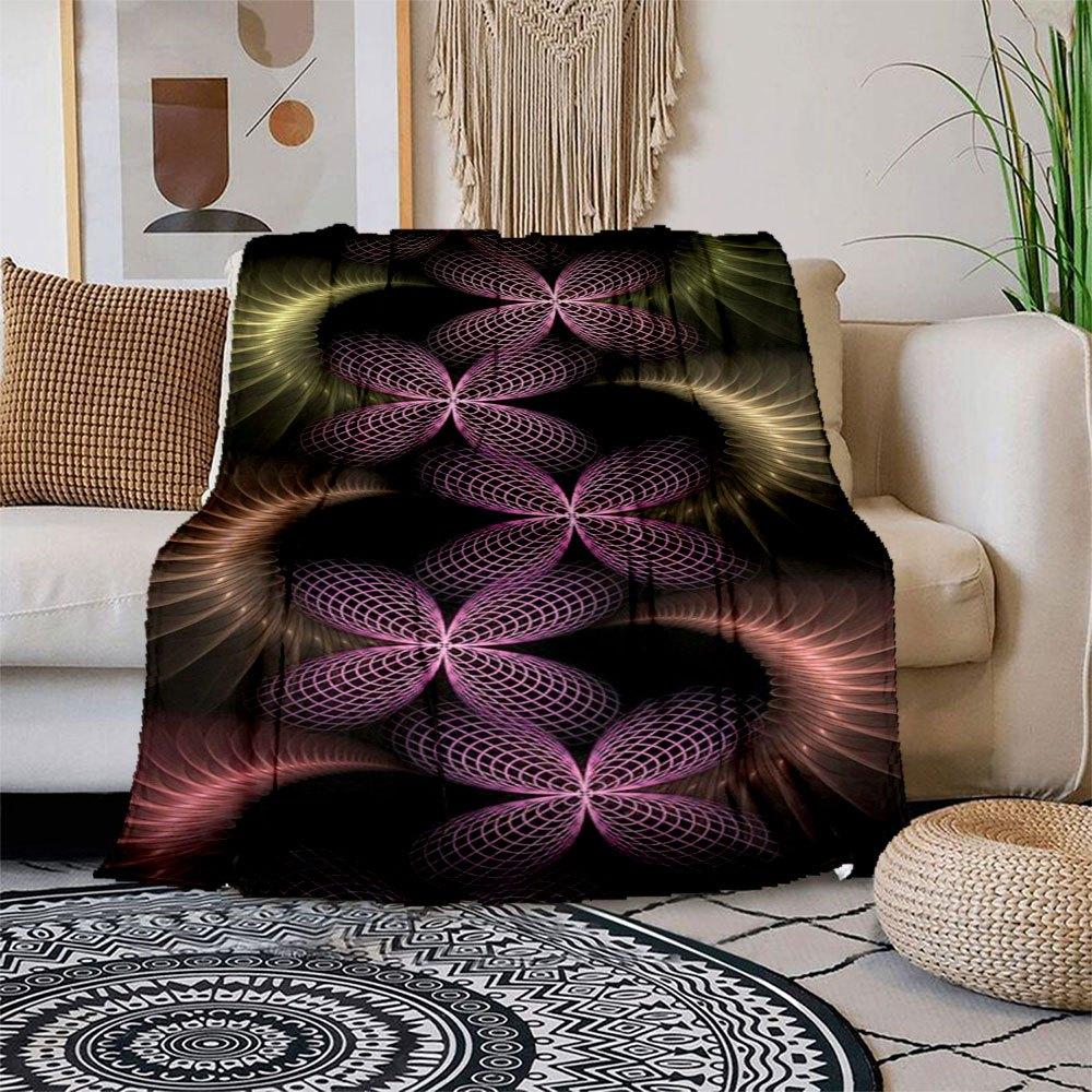 

Abstract Pink Flower Pattern iPhone WallpaperBlanket Flannel Throw Blanket for Sofa, Bed, Travel, Camping, Office, Couch, Chair, And Bed Gif 150x180cm