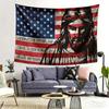 Usa Flag God Tapestry Single Sided 2D Print Soft Polyester Wall Tapestry Bedroom Living Room Dorm Decor Patriotic Faithful Gift