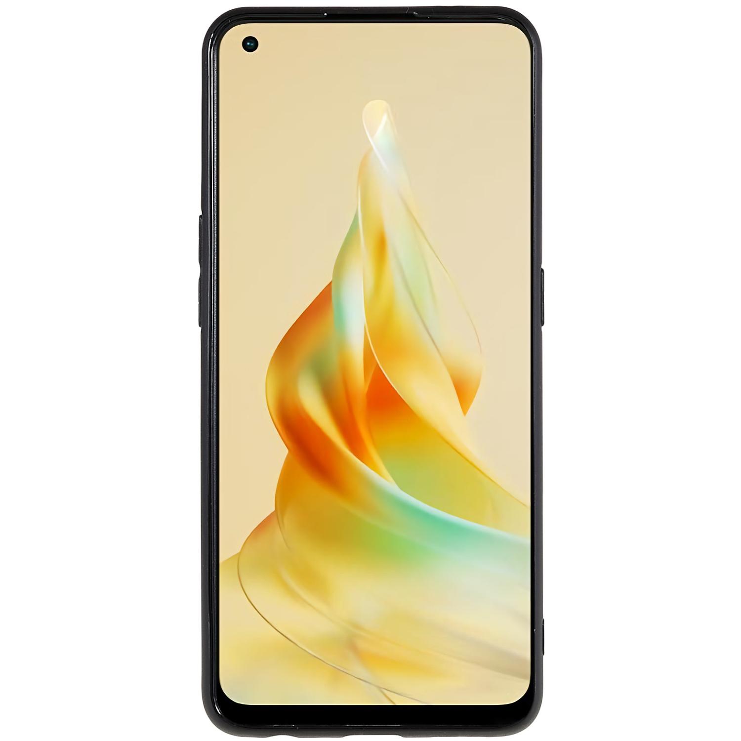 

For Oppo Reno8 T 4G Glossy TPU Phone Case Soft Back Protective Cover Black
