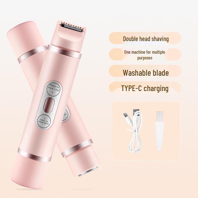 Dual-Head Women's Electric Epilator & Pubic Hair Trimmer