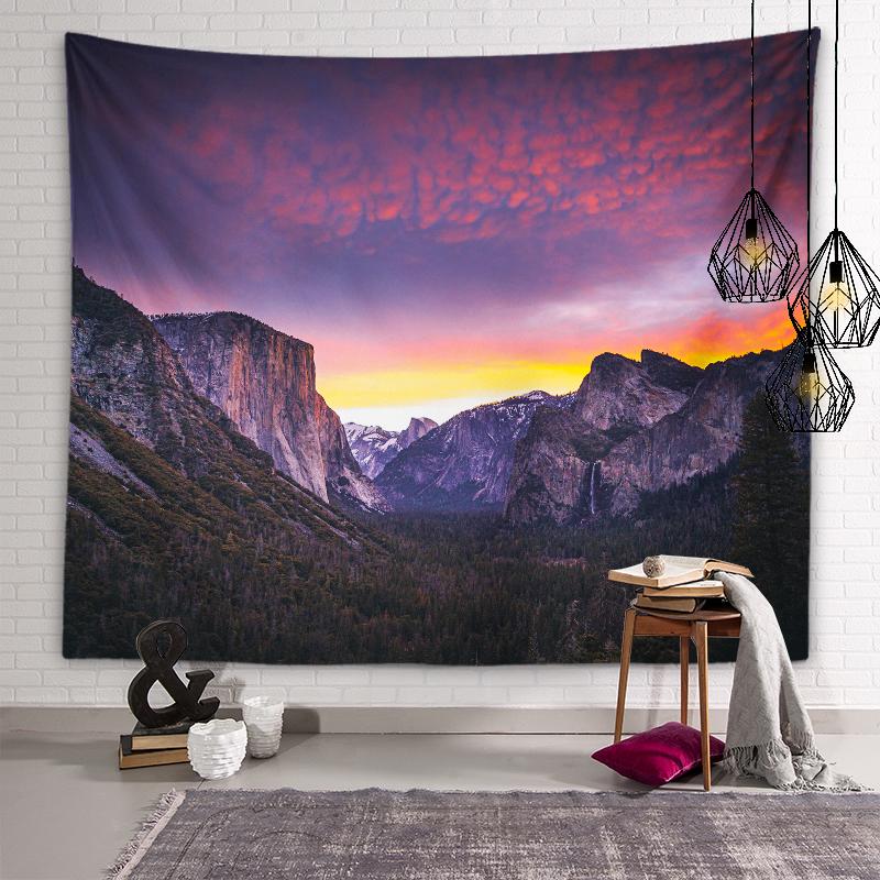 Sunny Forest Scenery Tapestry Natural Scenery Wall Art Tapestry Dormitory Room Aesthetic Decoration Living Room Home Decoration