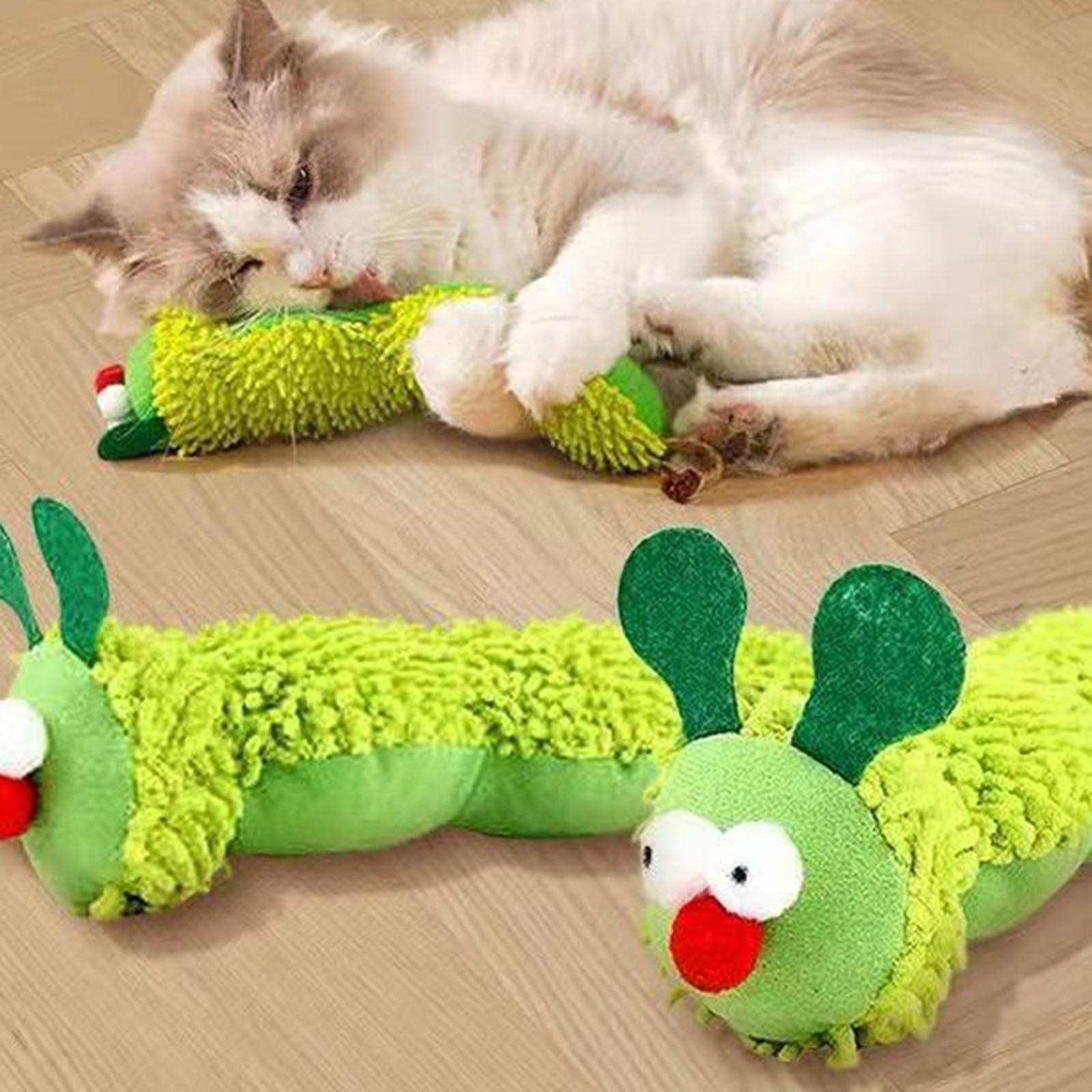 

Игрушка для кошек Мятная гусеница Плюшевая игрушка one size зелёный
