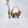Fashion Leopard Print Cat Handbag Hook Portable Creative Table Hanger Durable Foldable Bag Hanger for Table