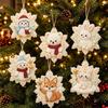DIY Christmas Pearl Painting Kit Rope Tag Ornament Xmas Tree Decor