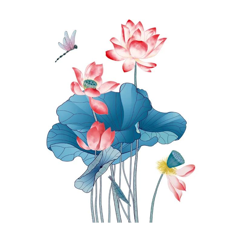 20*30CM Fresh Lotus Bathroom Toilet Seat Sticker Home Decor Room Wall Decal 2026 Christmas