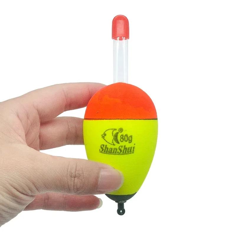 2/4Pcs EVA Luminous Fishing Night Float Light Stick Foam Plastic Bobber Sea Rock Fishing Buoyancy 10/20/30/40/50/60g/70/80g