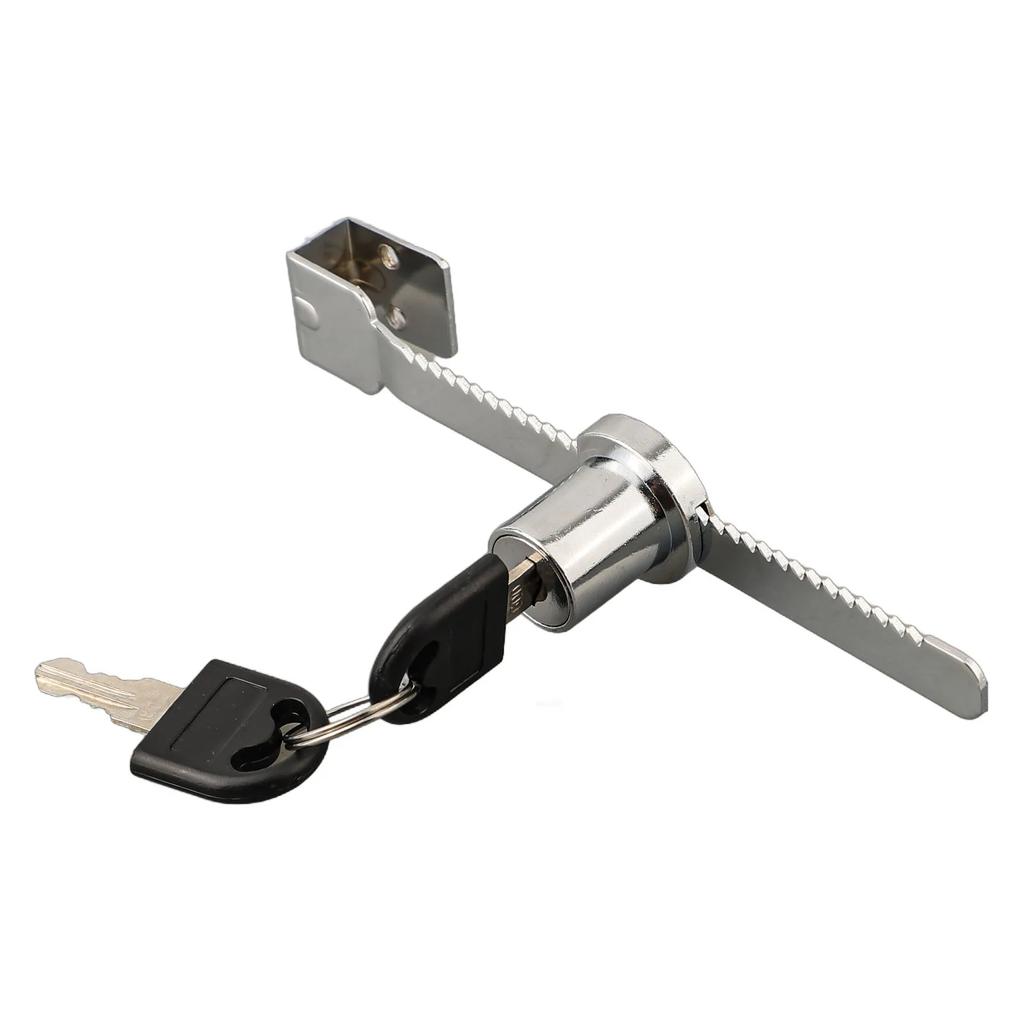 Zinc Alloy Glass Sliding Door Lock With Key Sliding Showcase Glass Lock Proof Safety Cabinet Glass Doors Lock For 2-6mm Glass