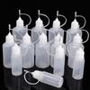 50/5Pcs PE Plastic Squeezable Tip Applicator Bottle Refillable Dropper with Needle Tip Caps for Glue Pigment Bottle 10ml 50ml