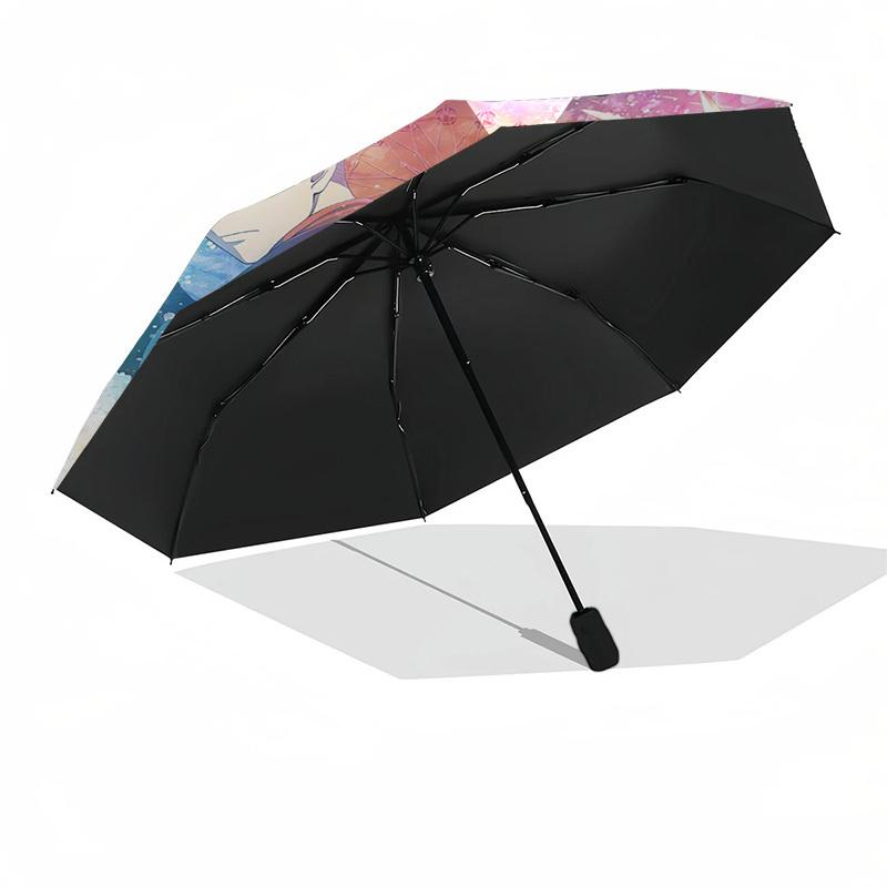 1pc Anime Characters Festival Gift Umbrella - Automatic Opening, Foldable Design, Iron Frame, Outdoor Use, Suitable for Fans, Travel, Daily Use.P019