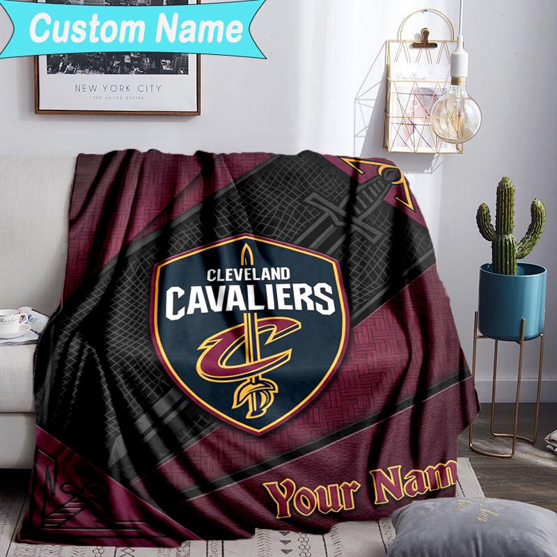 Custom Name Blanket football Cavaliers Logo Blanket Bedding Blanket for Travel, Camping, Living Rooms, Offices, Sofas, Fan Christmas gift