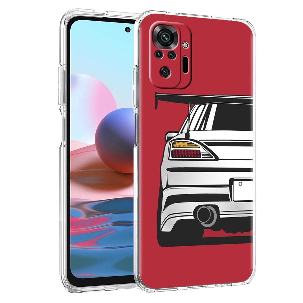Phone Case For Xiaomi Redmi Note 15 14 5G 13 12 10 11 Pro Plus 4G 14C 13C 12C Soft TPU Cover Japan JDM Sports Cars Comic