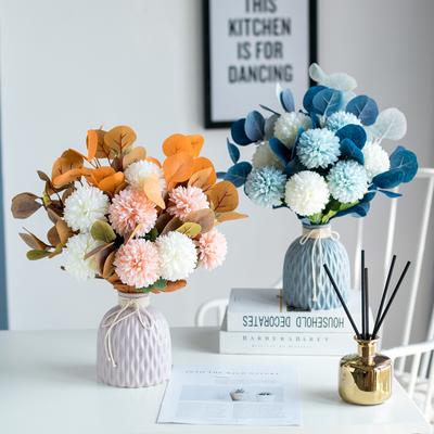 Künstliche Blumen, Simulationsblumen, Wohnzimmer-Arrangement, Anti-Tisch-Blumenarrangement, Blumen, dekorativer Blumenstrauß, Vase, leichtes Luxus-Blumenarrangement