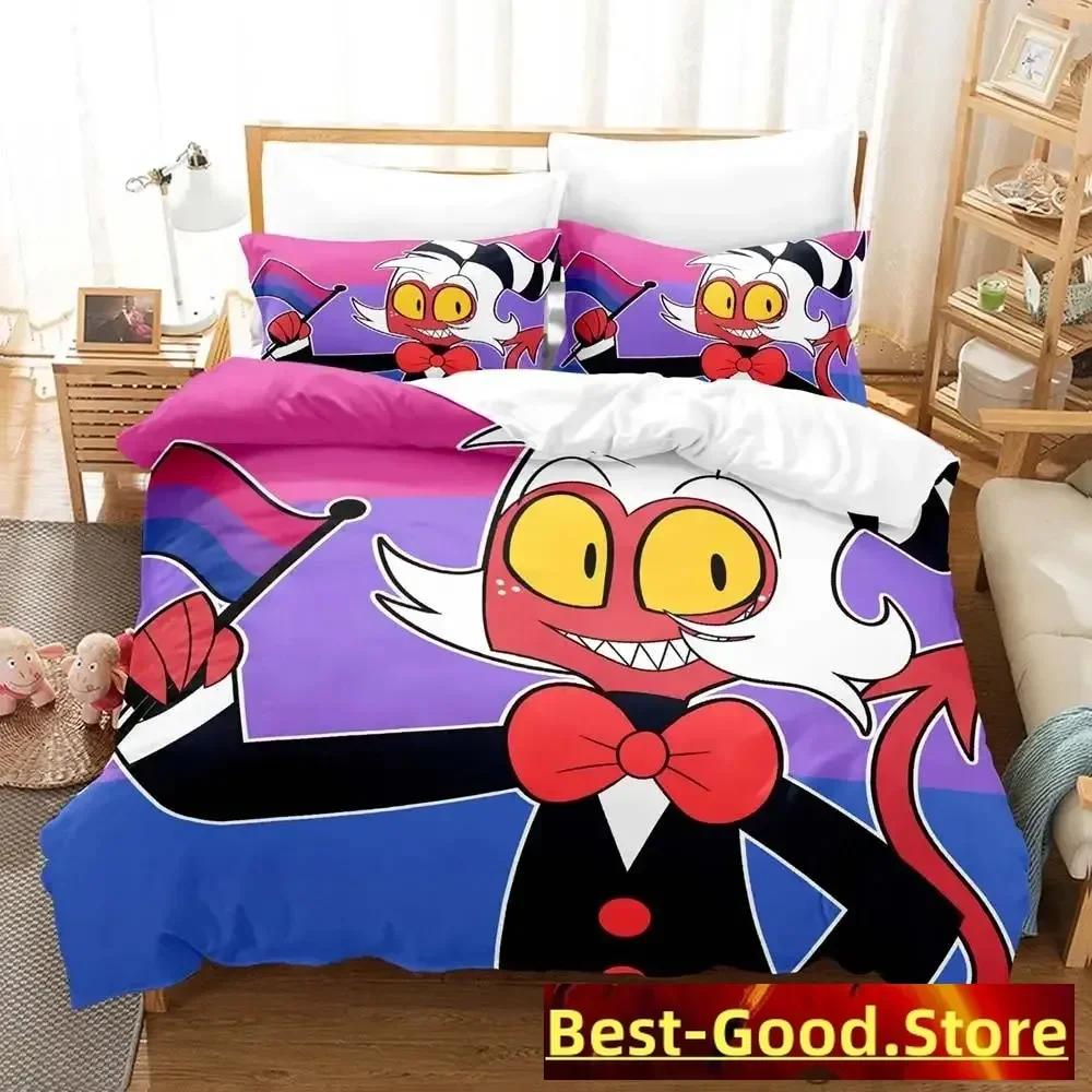 Moxxie Boss Anime Parure 3D Printed Bed Set Duvet Cover Pillowcase Bedding Set Linen Sheet Quilt Cover Full Queen King Size