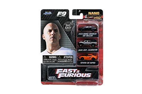 Nano Hollywood Rides FAST & FURIOUS 3er-Pack FF9 Fast & Furious Diecast-Auto