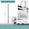 Universal Anti-Splash Faucet Extender with Rotating Joint for Balcony Use