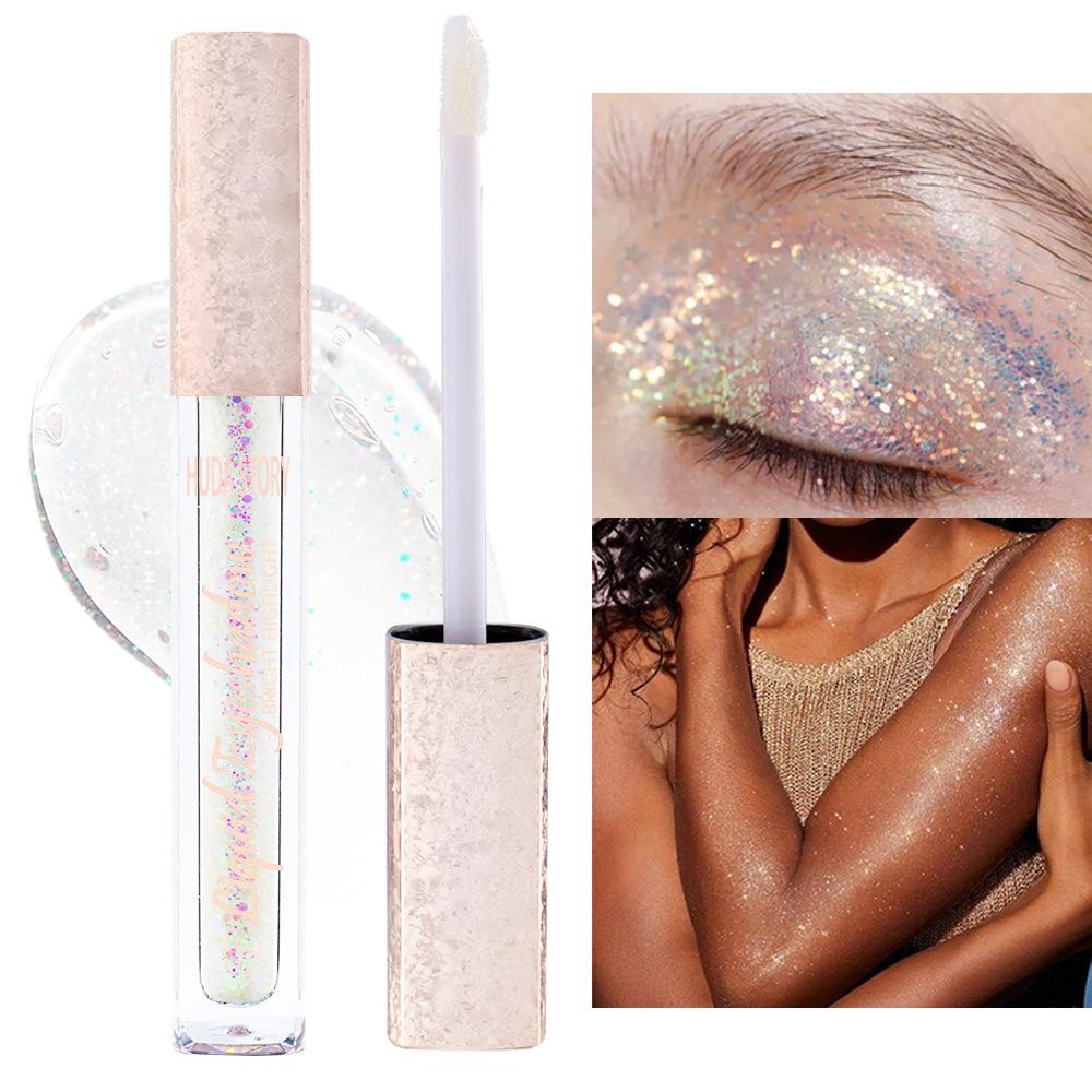 Liquid Eye Shadow Multifunctional Desert Rose Pearlescent Lip Gloss High Gloss Glitter Liquid Waterproof and Sweatproof Eye Shadow Stick