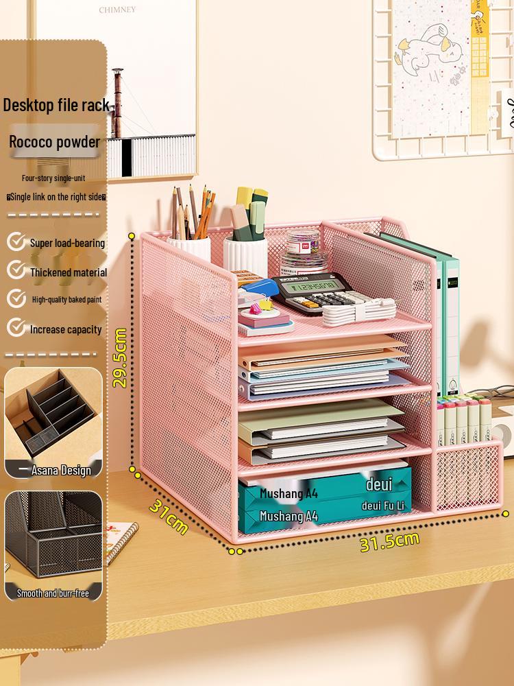 Multi-Layer Desktop File & Book Organizer for Office & Student Use