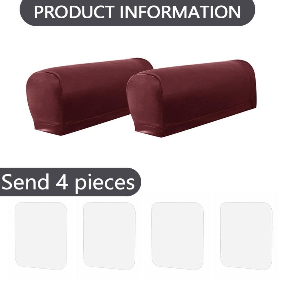 Stretchable Stretch PU Cover Non-slip Faux Leather Cover Non-Slip Armrest Towel Living Room Use