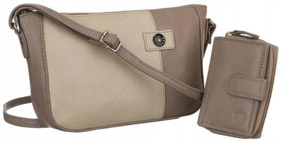 Damen-Lederhandtasche mit Geldbörsen-Set - Peterson