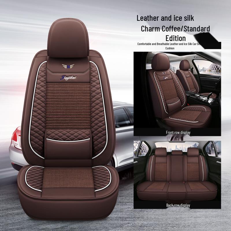 JJL Universal Full Wrap Car Seat Cushion - All Seasons, Solid Color, Sports Style
